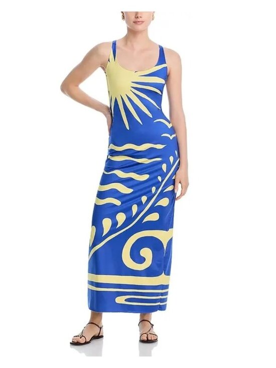 Cala De La Cruz Dresses & Skirts - Cala De La Cruz Solange Swim Cover Up Dress Malibu Azul Womens Size Small, NWT